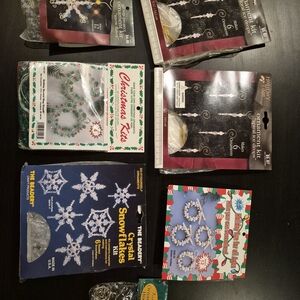 Assorted Holiday Ornament Beading Craft Set Makes 42+